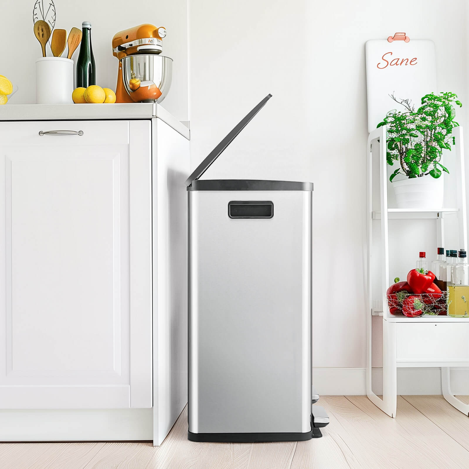 StockMAX Stainless Steel Bin with Pedal Keeps Kitchen Odour Free