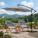 StockMAX 10ft Cantilever Patio Umbrella with Crank Lift Mechanism for Garden, Backyard, Poolside