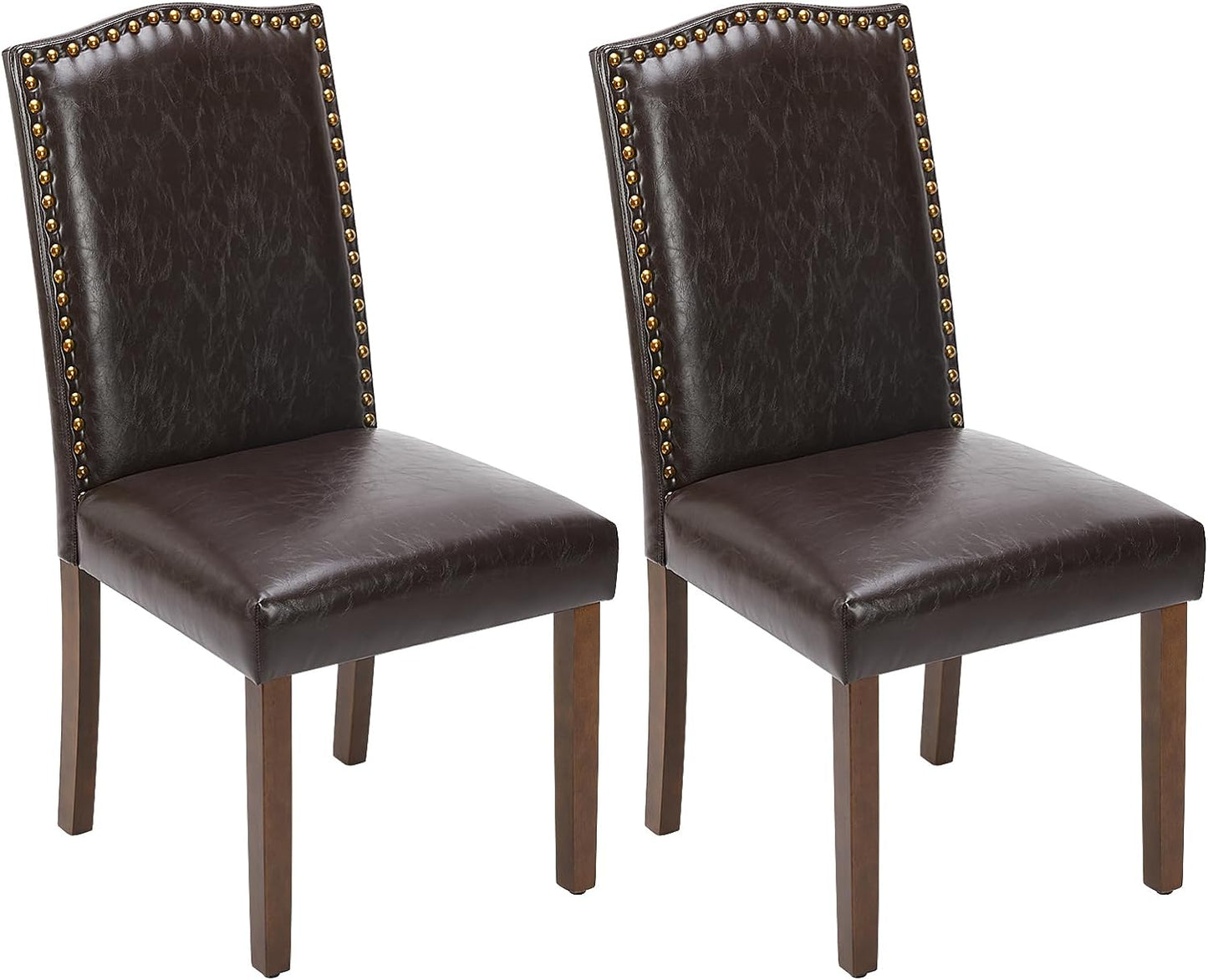 Mid Century Modern High-End Dining Room Side Chairs with Nail-head Trim 8109