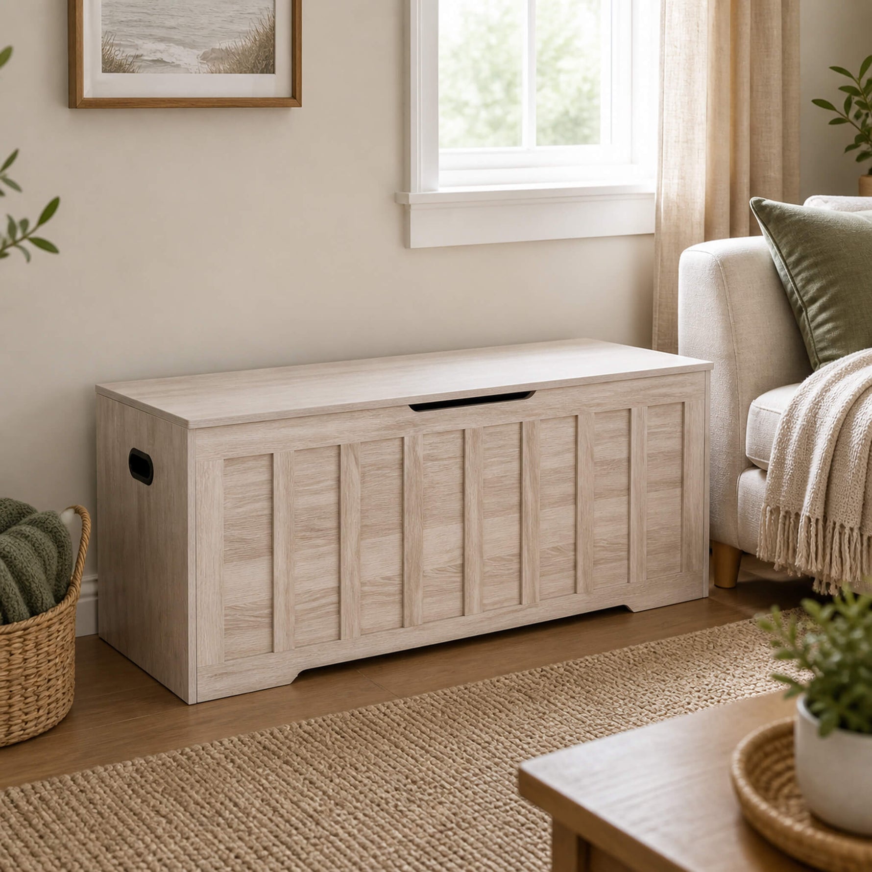StockMAX Wooden Storage Bench with Soft-Close Lid