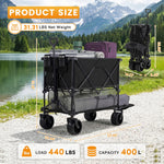 StockMAX HaulMaster 400L Folding Wagon Cart for Camping and Outdoor Use