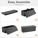 StockMAX Bed Footstool with Storage for Bedroom and Entry Door