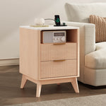 StockMAX Nightstand with AC Outlets – Mid-Century Design