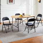 StockMAX Leather Folding Chair for Events and Home Use(set of 2)