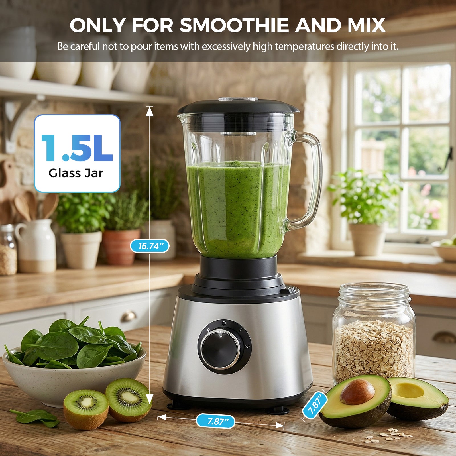 StockMAX 8-Cup Food Processor, Vegetable Chopper with accessories