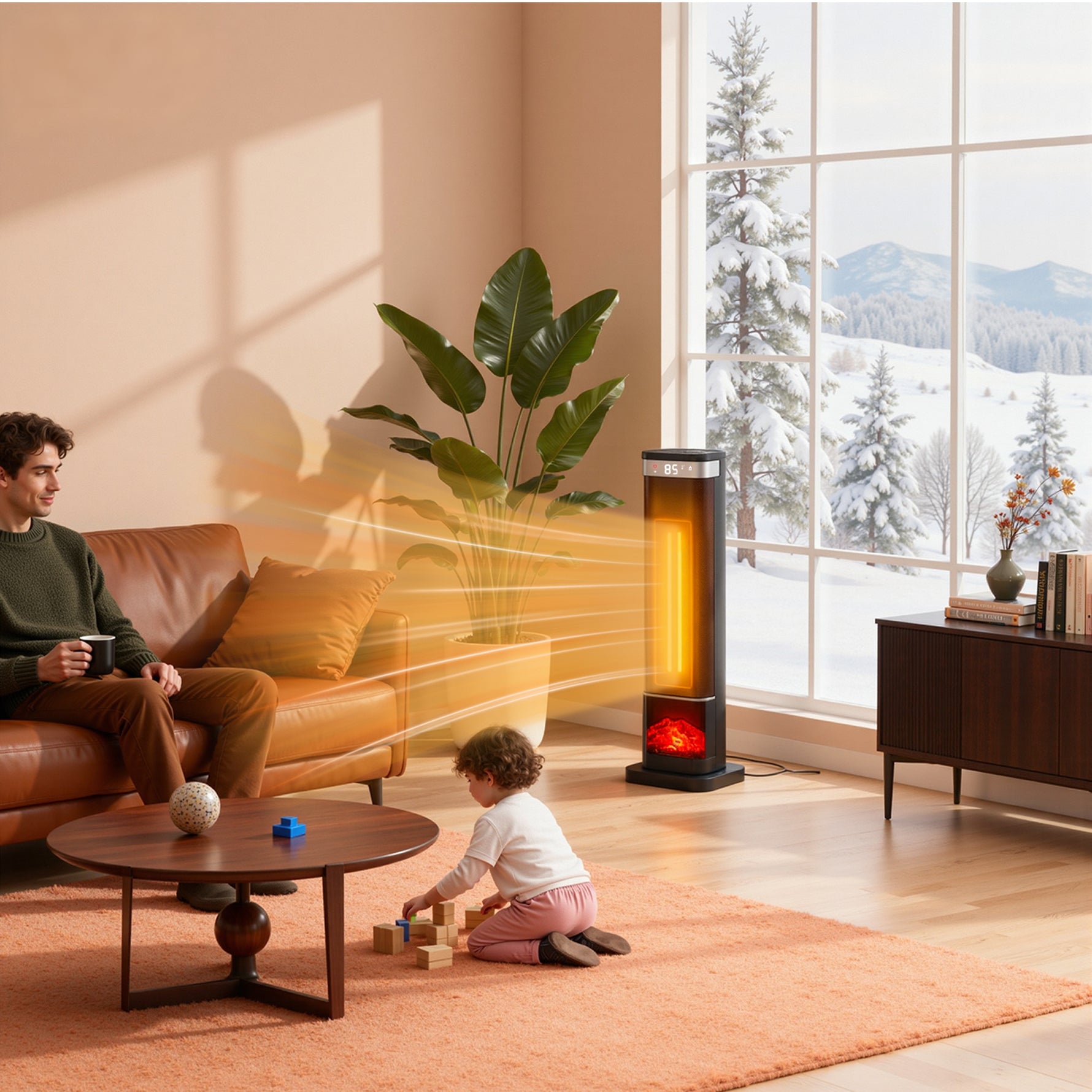 StockMAX Ceramic Space Heater-ETL Certified Safe for Office and Garage