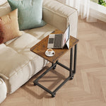 StockMAX C-Shaped Side Table with Removable Casters for Small Spaces