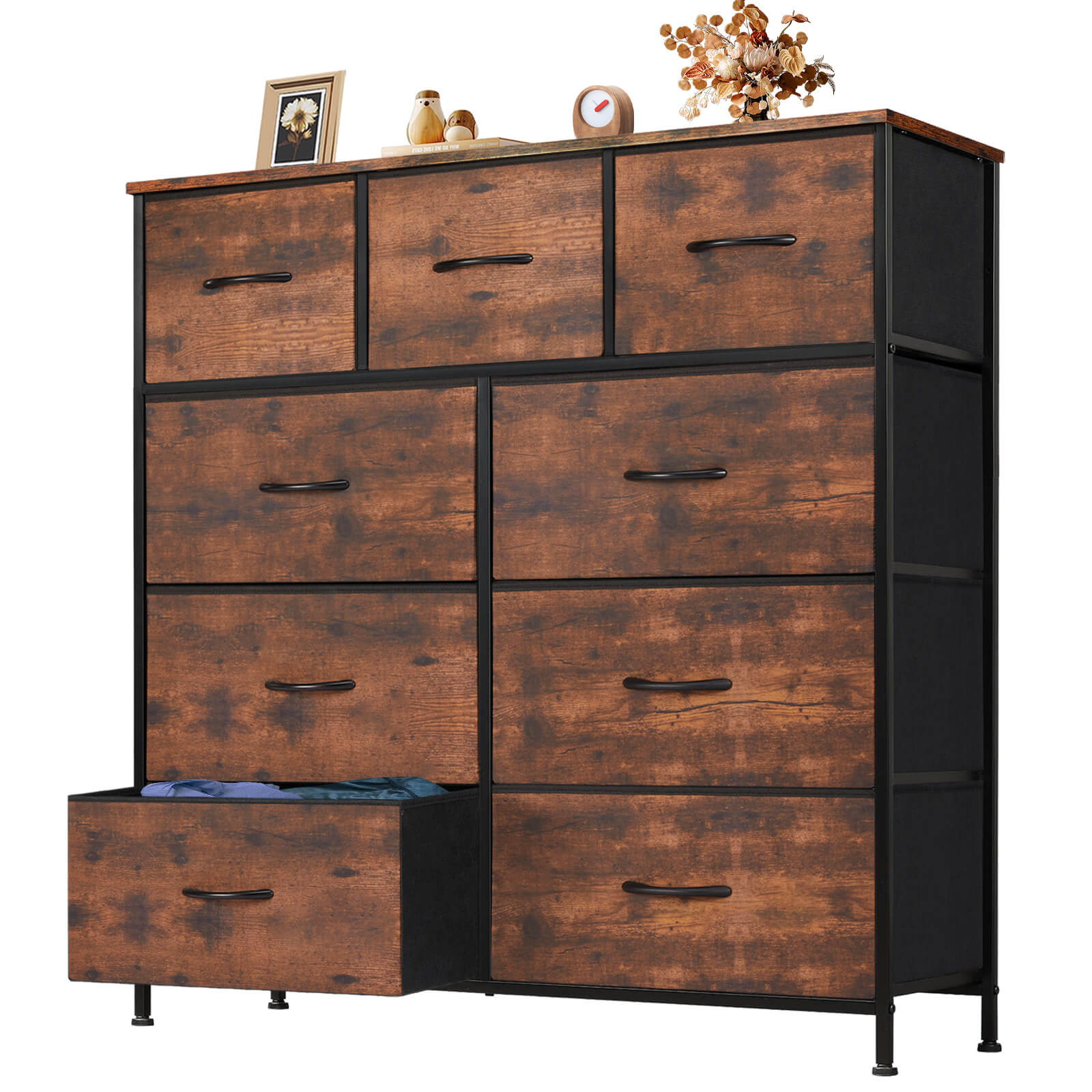 9 Drawer Storage Cabinet19#color_brown