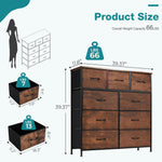 9 Drawer Storage Cabinet25#color_brown