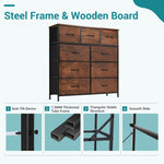 9 Drawer Storage Cabinet26#color_brown