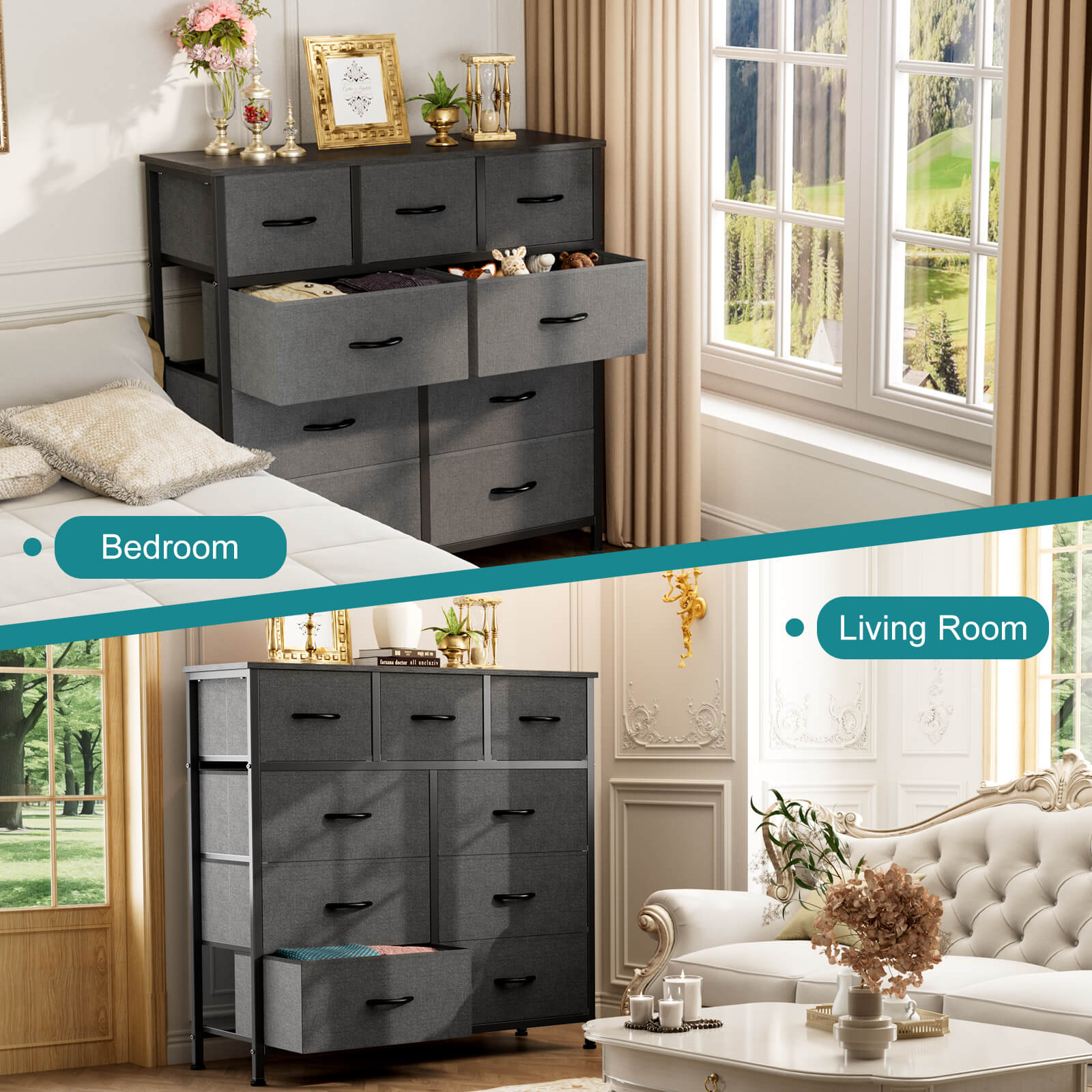 9 Drawer Storage Cabinet9#color_grey