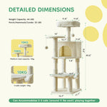 StockMAX 44" Muti-functional Cat Tree Tower with Sisal Scratcing Post and Condo