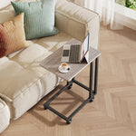 StockMAX C-Shaped Side Table with Removable Casters for Small Spaces