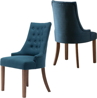 Parsons Button Tufted Upholstered  Fabric Dining Chairs A08