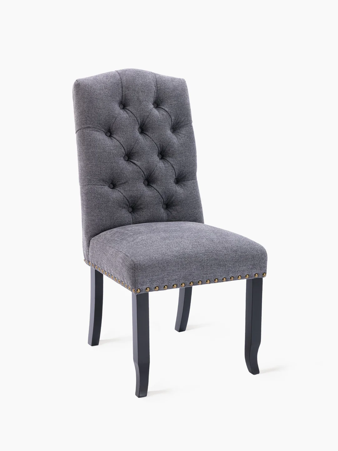 Upholstered Fabric Dining Chair with Button-Tufted Back - A231