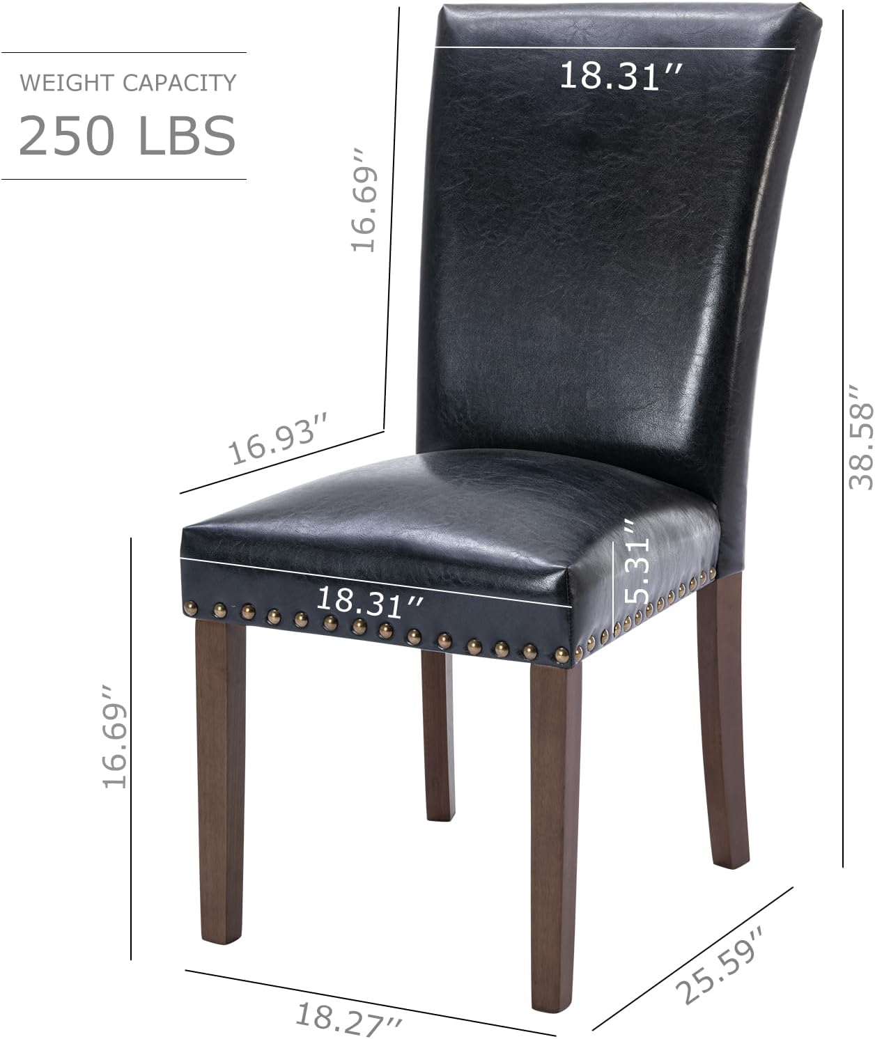 Upholstered Parsons PU Leather Dining Chairs A420-L