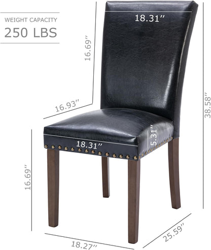 Upholstered Parsons PU Leather Dining Chairs A420-L