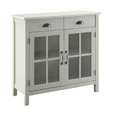 Accent Cabinet 2 Glass Doors + 2 Drawers BF19087D2