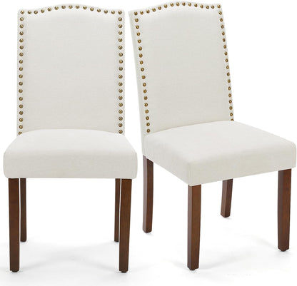 Mid Century Modern High-End Dining Room Side Chairs with Nail-head Trim 8109