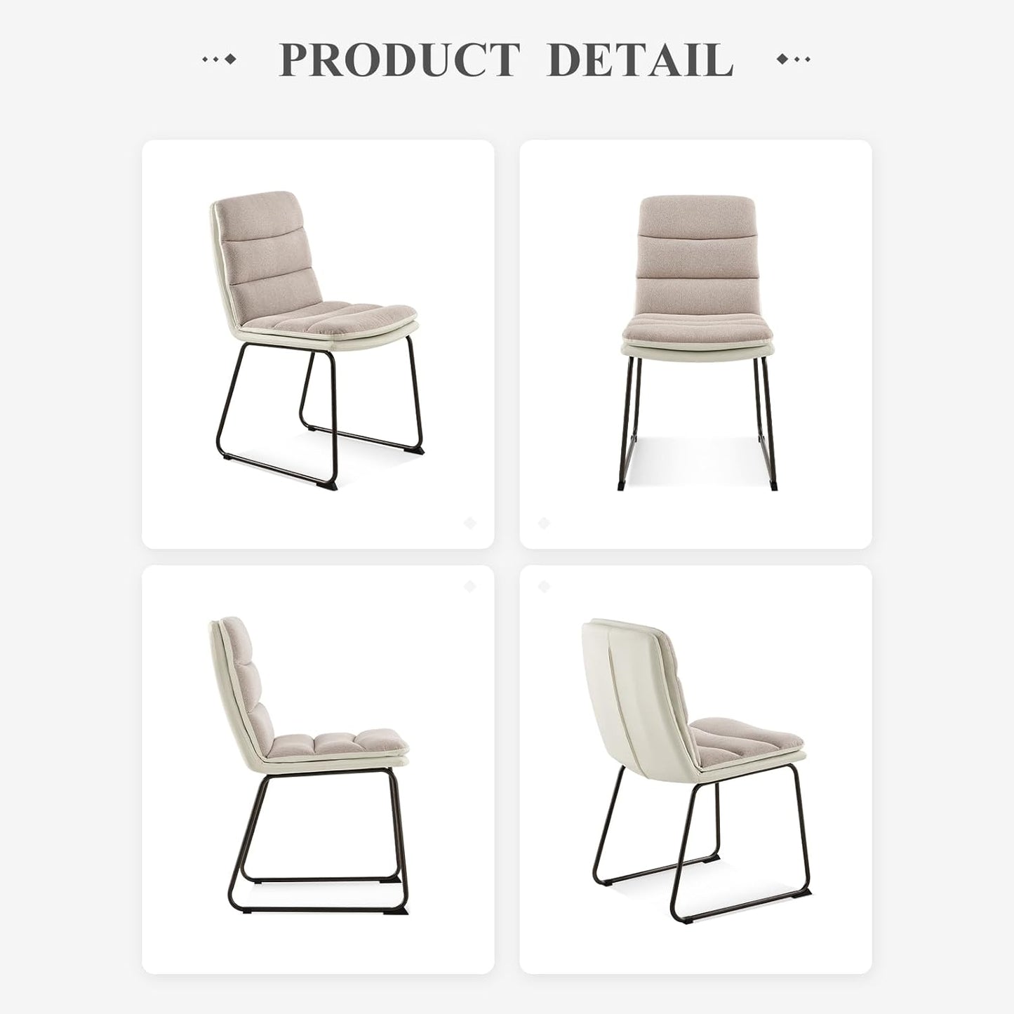 Modern Waffle Fabric Dining Chairs 126T