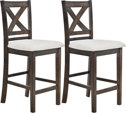 Cross Back Wooden Bar Stools D1435