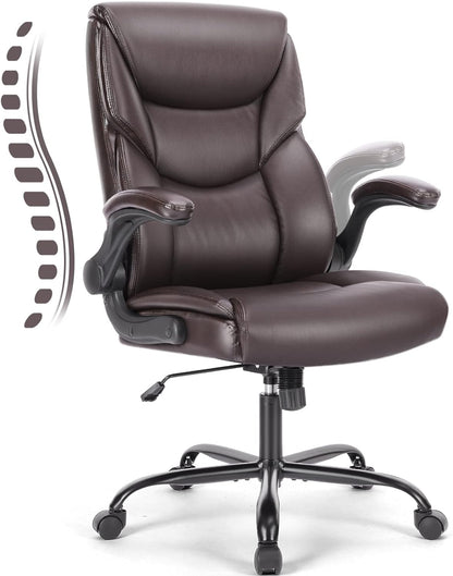 Ergonomic Adjustable Computer Desk Chairs with High Back Flip-up Armrests 2892