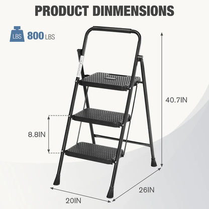 Foldable 3-Step Non-Slip Ladder BT3S