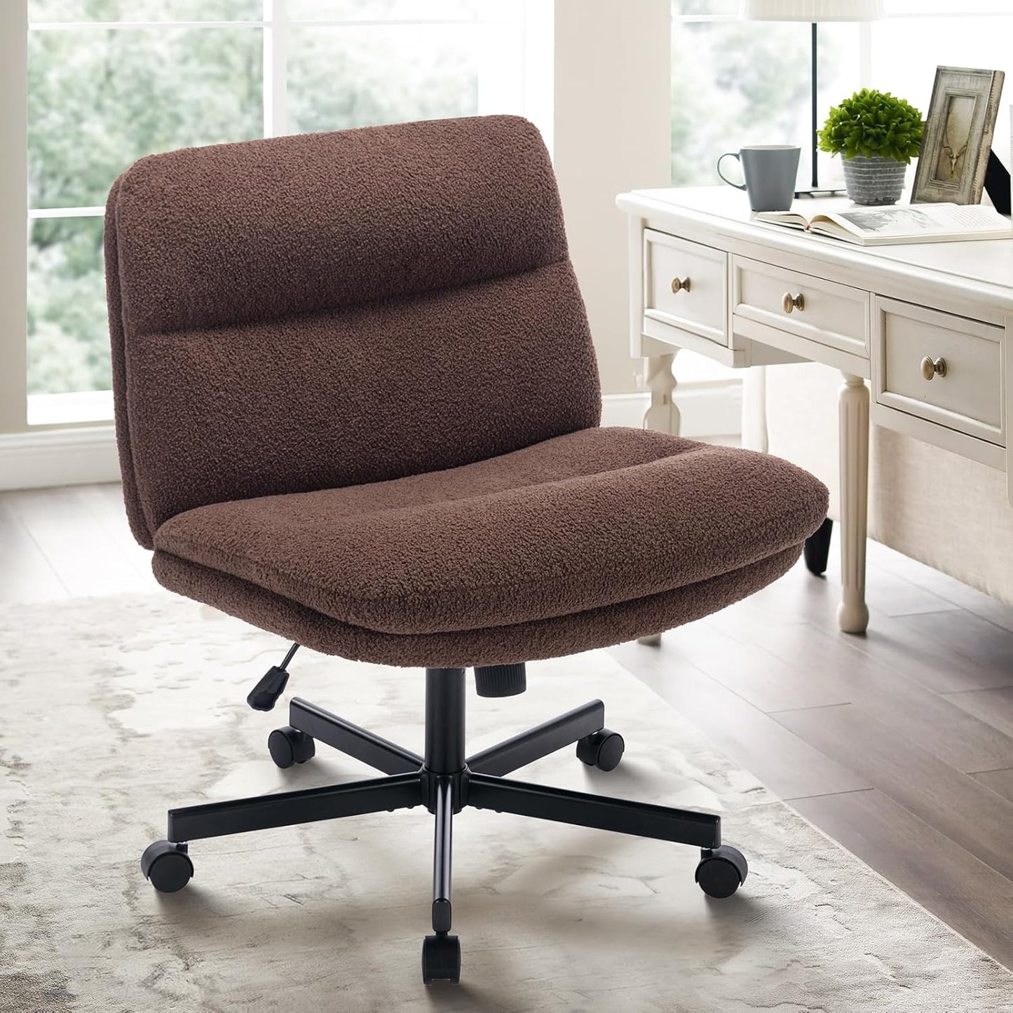 Criss Cross Chair-Cross Legged Office Chair with Wheels 7362W