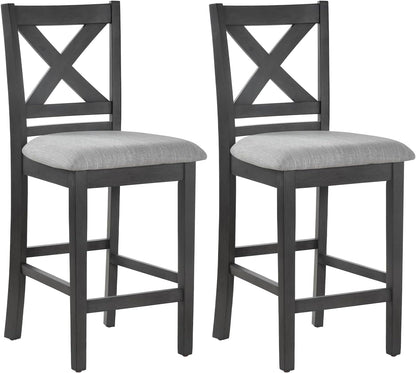 Cross Back Wooden Bar Stools D1435