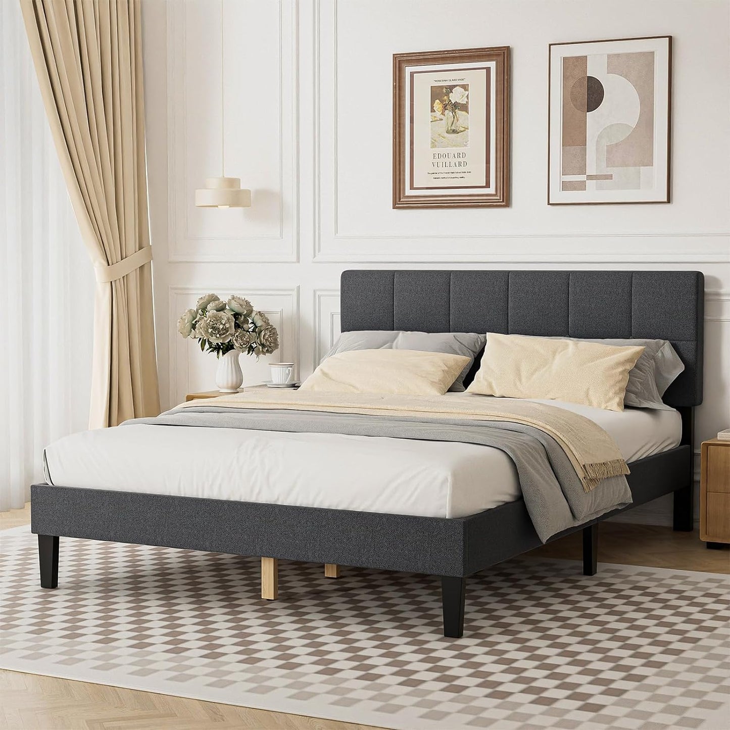 FULL Bed Frame with Headboard BF-114WF