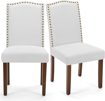 Mid Century Modern High-End Dining Room Side Chairs with Nail-head Trim 8109