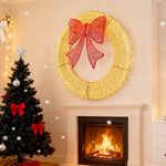 lighted christmas wreath