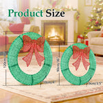 StockMAX Illuminated Christmas Wreath - Outdoor Holiday Decor with Remote
