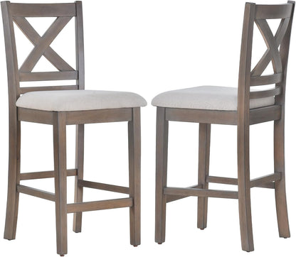 Cross Back Wooden Bar Stools D1435