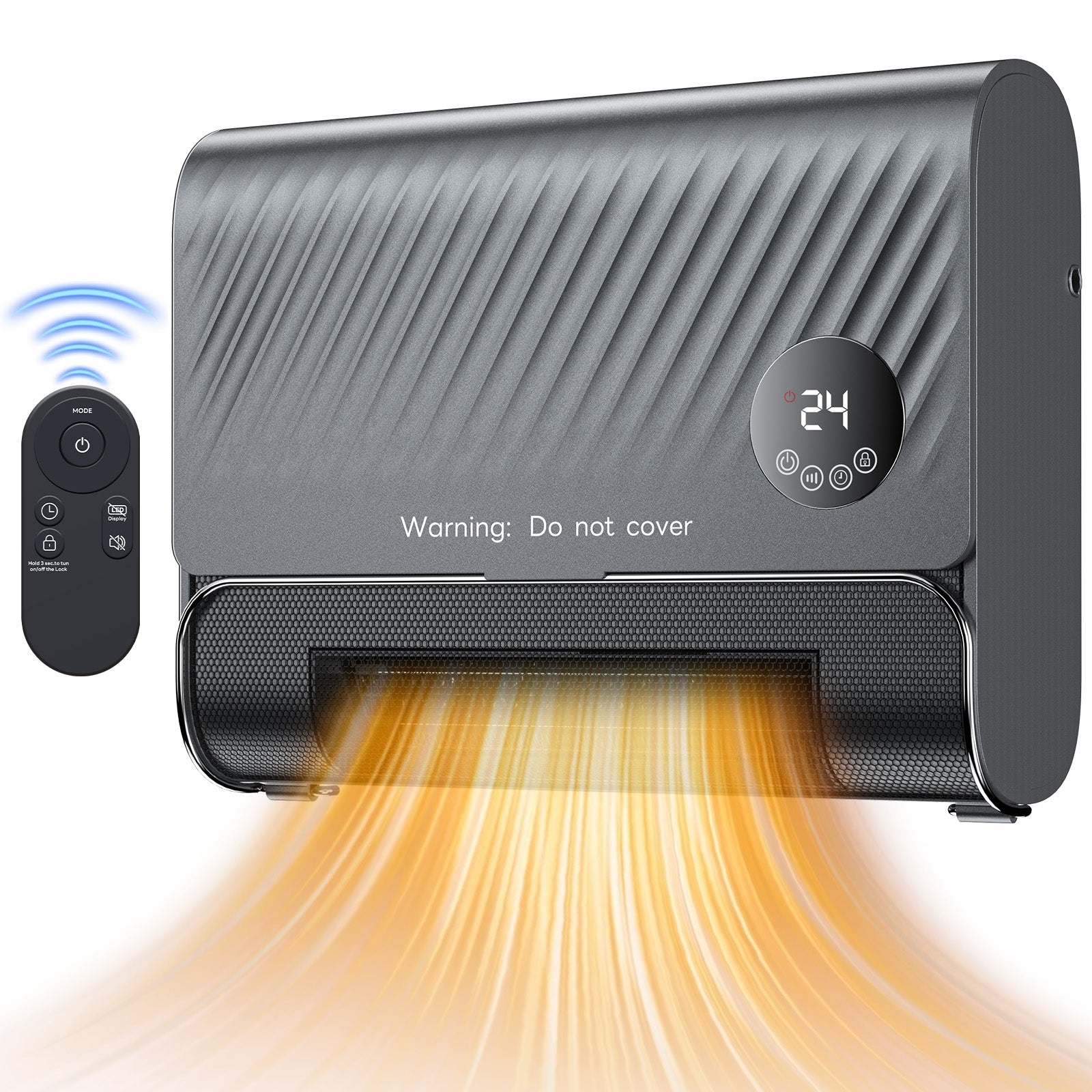 StockMAX Electric Wall Heater 1500W, 12-Hour Timer for Indoor