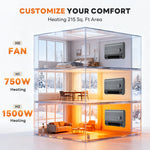 StockMAX Electric Wall Heater 1500W, 12-Hour Timer for Indoor