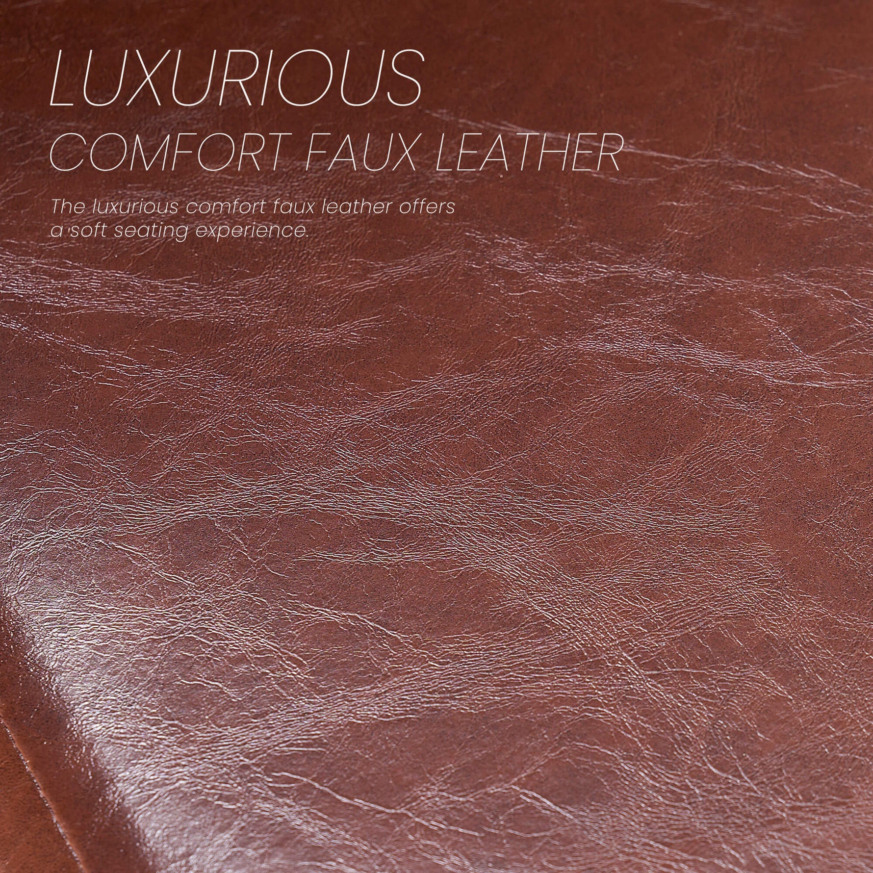 StockMAX High-back Wooden PU Leather Dining Chair-Set of 4