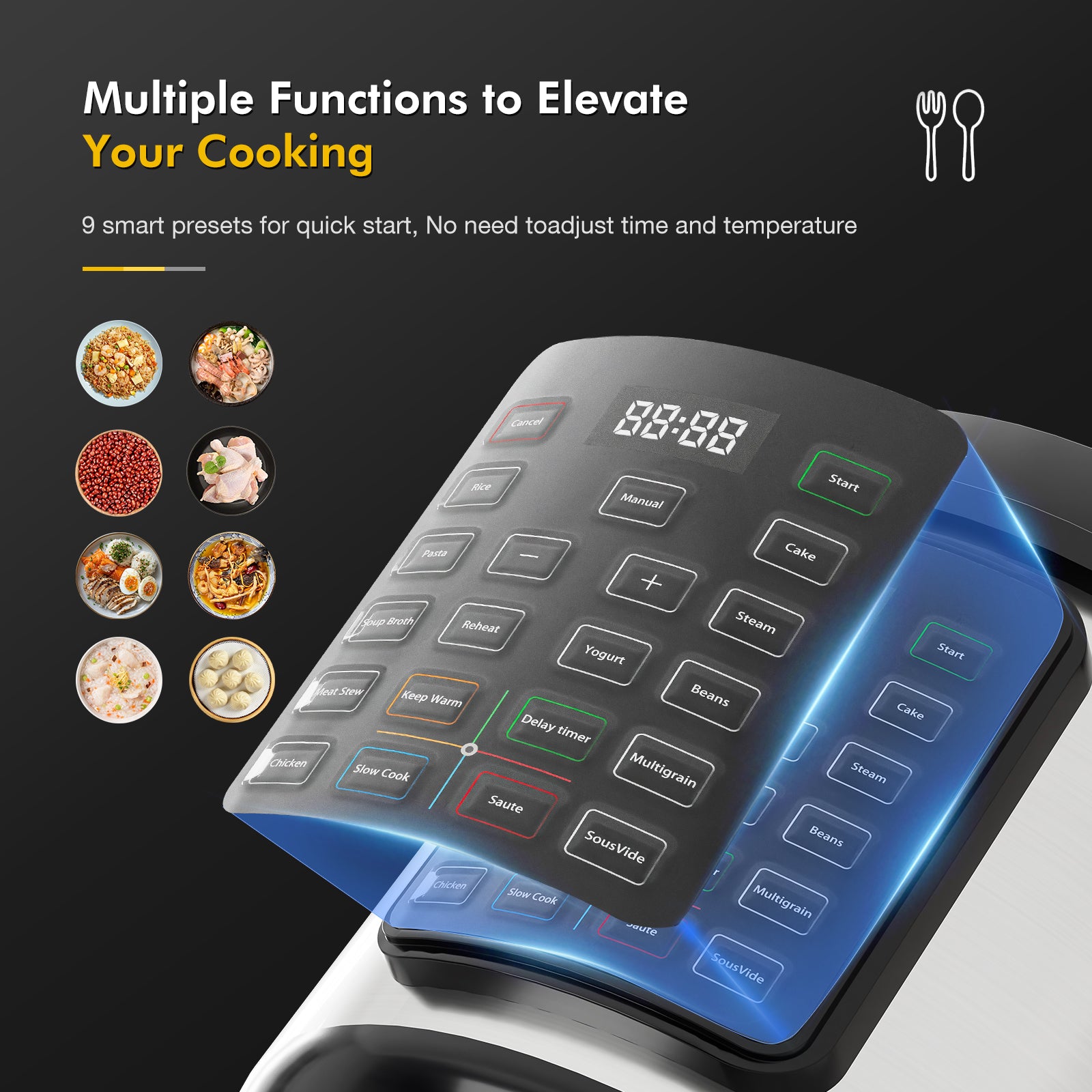 StockMAX 12-in-1 Electric Pressure Cooker with Stainless Steel Pot