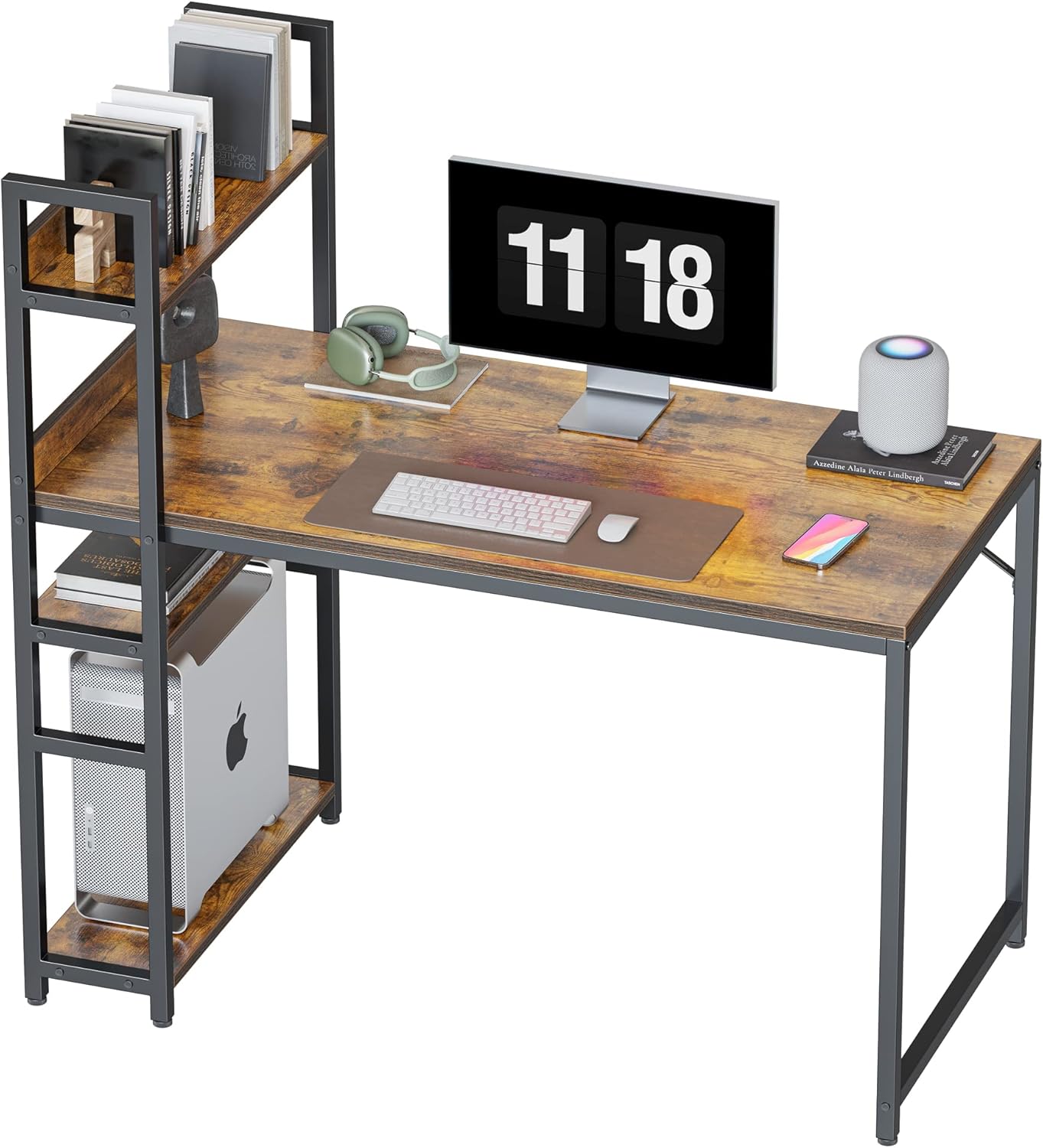 Desk with 4 Tiers Shelves F03SJ