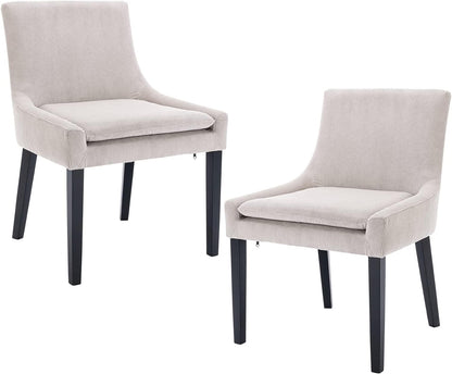 Upholstered Corduroy Accent Side Leisure Chairs with Mid Back T89