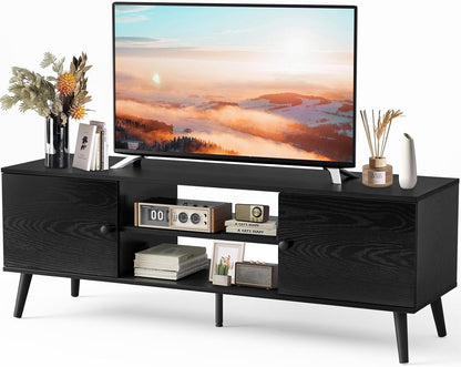 Modern Mid Century Entertainment Center with Storage TVS-001