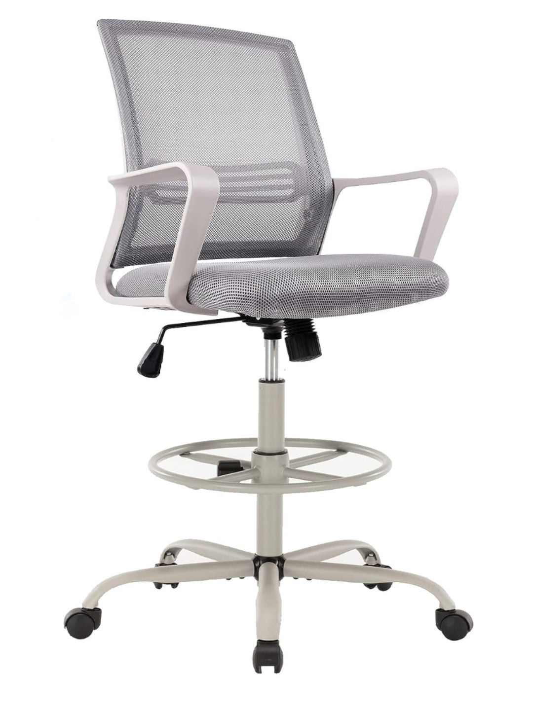 Mesh Drafting Chair with Fixed Arms