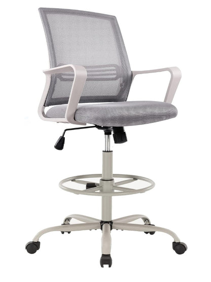 Mesh Drafting Chair with Fixed Arms