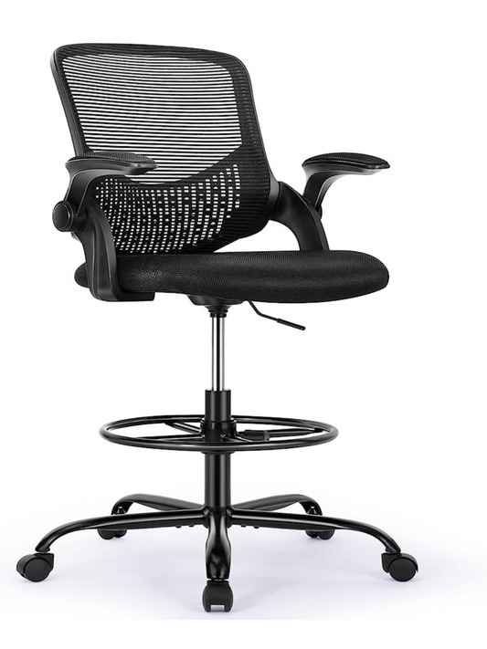 Mesh Drafting Chair with Adjustable Arms