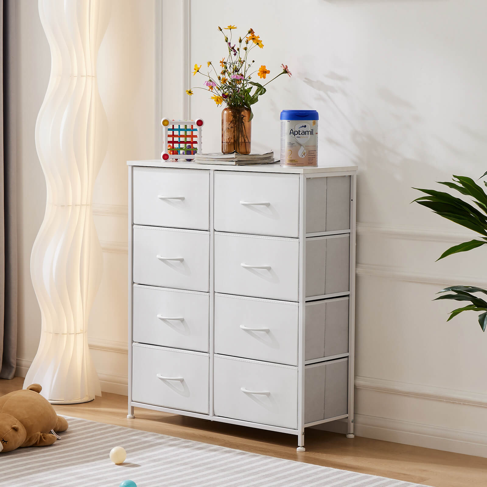 StockMAX High Dresser Fabric Storage Tower 8 Fabric Drawer